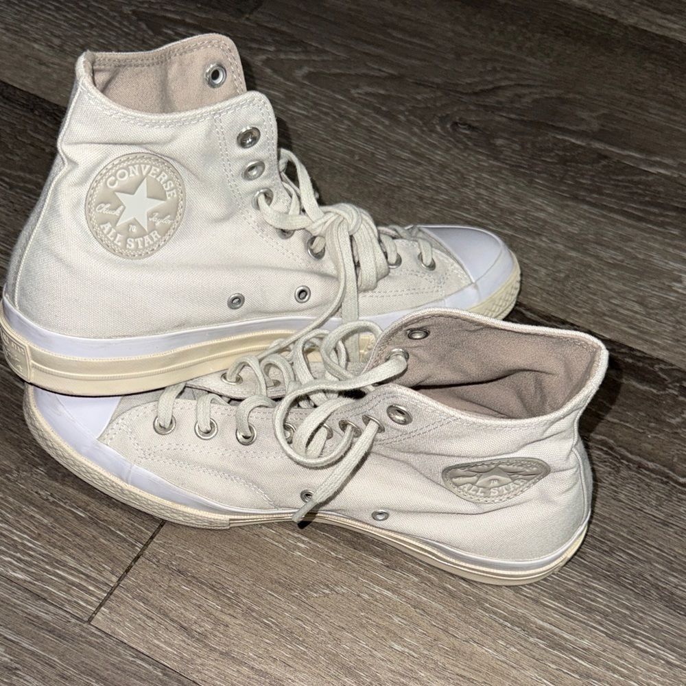 Converse High-Top Sneakers in Cream